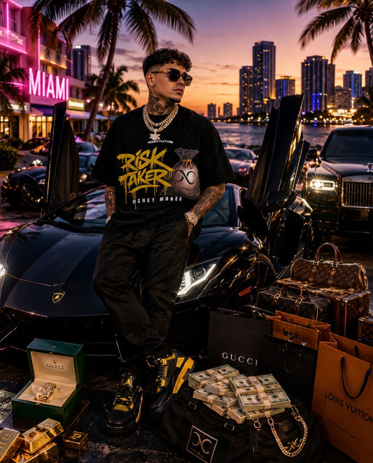 Camiseta Manga Corta Cuello redondo  "Risk Taker" Money Maker